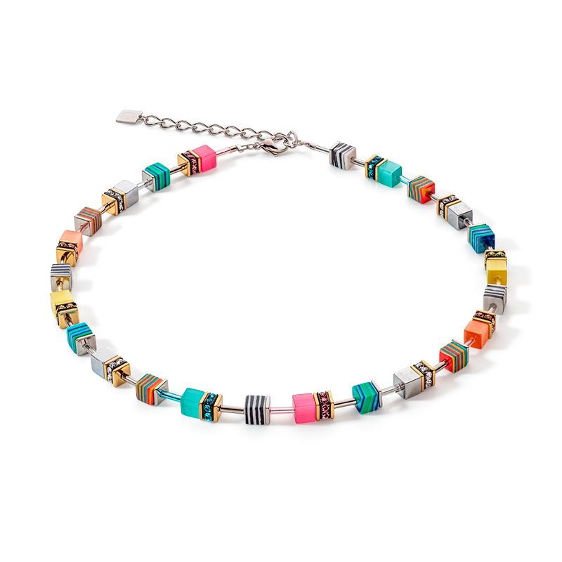 Collier femme coeur de lion geocube candy multicolour spring acier inoxydable - colliers-femme - edora