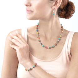 Collier femme coeur de lion geocube candy multicolour spring acier inoxydable - colliers-femme - edora - 1