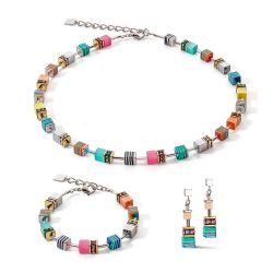Collier femme coeur de lion geocube candy multicolour spring acier inoxydable - colliers-femme - edora - 2