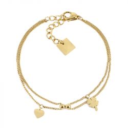 Bracelet femme zag dallas acier doré - bracelets-femme - edora - 0