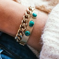 Bracelet femme or & argent, bracelet femme tendance & fantaisie (5) - bracelets-femme - edora - 2