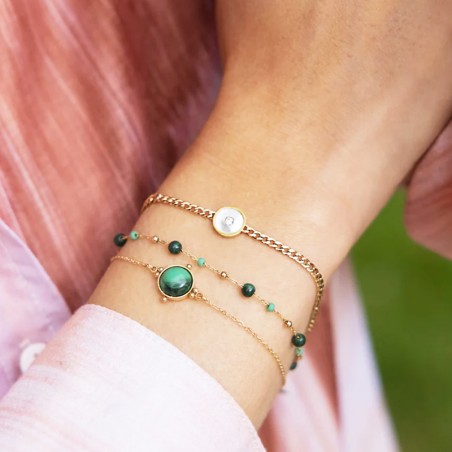 Bracelet Femme ZAG SALOMÉ NACRE Acier doré