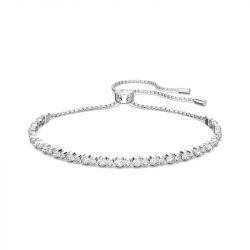 Bracelet femme swarovski subtle trilogy métal rhodié et cristaux - bracelets-femme - edora - 0