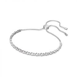 Bracelet femme swarovski subtle trilogy métal rhodié et cristaux - bracelets-femme - edora - 1