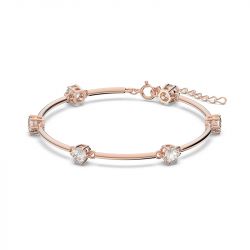 Bracelet femme  swarovski constella métal doré rose et cristaux - bracelets-femme - edora - 0