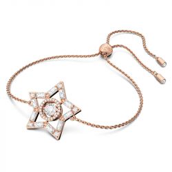 Bracelet femme  swarovski stella métal doré rose et cristaux - bracelets-femme - edora - 1
