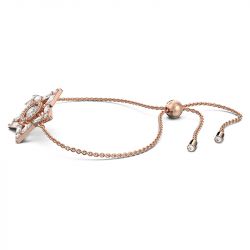 Bracelet femme  swarovski stella métal doré rose et cristaux - bracelets-femme - edora - 3
