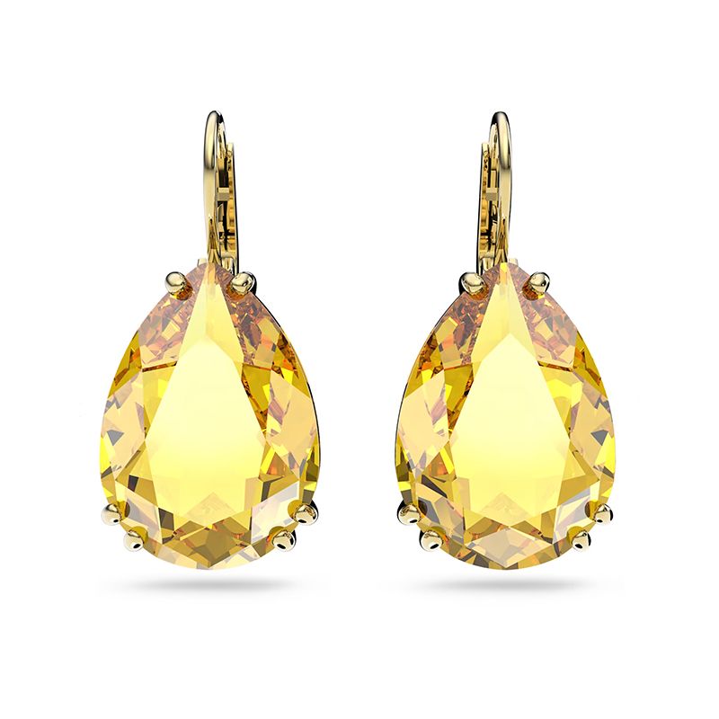 Boucles d'oreilles femme pendantes swarovski millenia métal doré et cristaux - boucles-d-oreilles-femme - edora