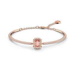 Bracelet femme jonc swarovski millenia métal doré rose et cristaux - bracelets-femme - edora - 0