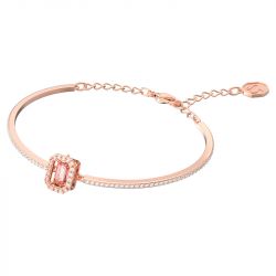 Bracelet femme jonc swarovski millenia métal doré rose et cristaux - bracelets-femme - edora - 1