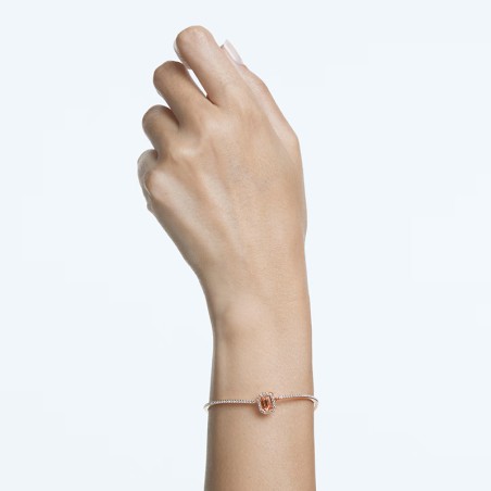 Bracelet femme jonc swarovski millenia métal doré rose et cristaux – bracelets femme