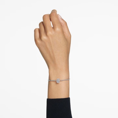 Bracelet femme jonc swarovski millenia métal rhodié et cristaux – bracelets femme