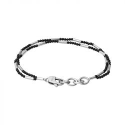 Bracelet homme cuir, argent, perle - bracelet homme tendance (5) - plus-de-bracelets-hommes - edora - 2