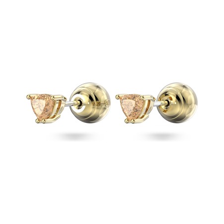 Boucles d'oreilles femme puces swarovski stilla métal doré et cristaux oranges – boucles d'oreilles femme