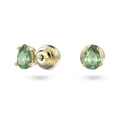 Boucles d'oreilles femme puces swarovski stilla métal doré et cristaux verts - boucles-d-oreilles-femme - edora - 1