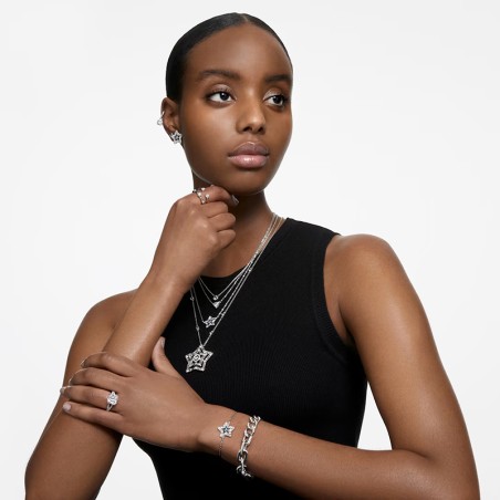 Bracelet femme swarovski stella métal rhodié et cristaux – bracelets femme