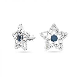 Boucles d'oreilles femme puces swarovski stella métal argenté et cristaux - boucles-d-oreilles-femme - edora - 1