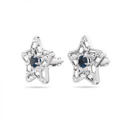 Boucles d'oreilles femme puces swarovski stella métal argenté et cristaux - boucles-d-oreilles-femme - edora - 2
