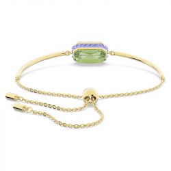 Bracelet femme swarovski orbita octogonale métal doré - bracelets-femme - edora - 3