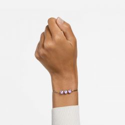 Bracelet femme swarovski orbita ronde métal doré - bracelets-femme - edora - 4