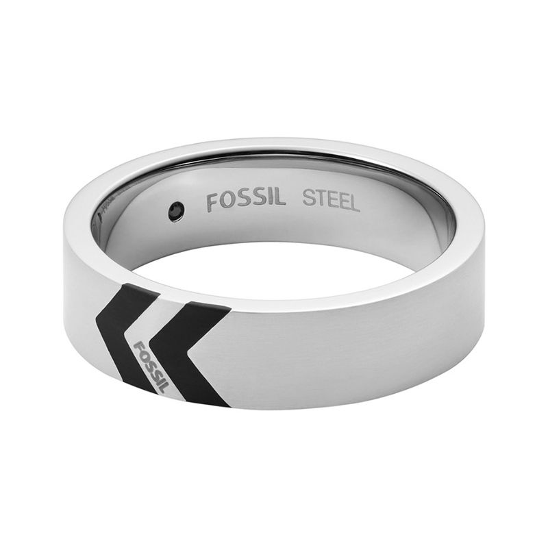 Bague homme fossil acier inoxydable - bagues-homme - edora Bague homme fossil acier inoxydable - bagues-homme - edora