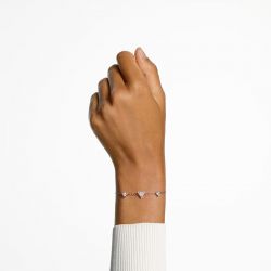 Bracelet femme swarovski ortyx métal doré rose et cristaux - bracelets-femme - edora - 3