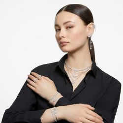 Bracelet femme swarovski gema métal rhodié et cristaux - bracelets-femme - edora - 4