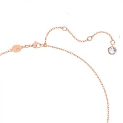 Collier femme swarovski dellium métal doré rose et cristaux - colliers-femme - edora - 2