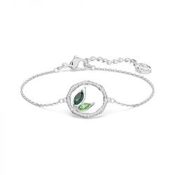 Bracelet femme swarovski dellium métal rhodié et cristaux - bracelets-femme - edora - 0