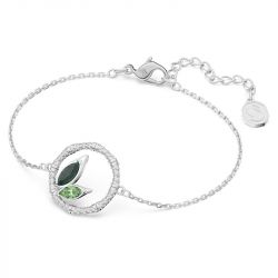 Bracelet femme swarovski dellium métal rhodié et cristaux - bracelets-femme - edora - 1