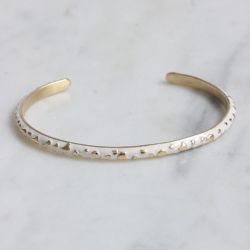 Bracelet femme emma & chloÉ amelia or email blanc acier doré - bracelets-femme - edora - 1