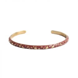 Bracelet femme emma & chloÉ amelia or email terracotta acier doré - bracelets-femme - edora - 0