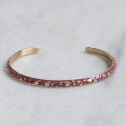 Bracelet femme emma & chloÉ amelia or email terracotta acier doré - bracelets-femme - edora - 1
