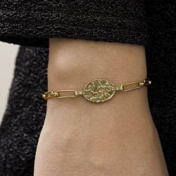Bracelet femme vega or sans pierre acier doré - bracelets-femme - edora - 2