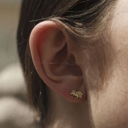 Boucles d'oreilles femme emma & chloÉ sol or acier doré - boucles-d-oreilles-femme - edora - 2