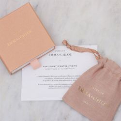 Boucles d'oreilles femme emma & chloÉ hepa or pierre lune acier doré - pendantes - edora - 3