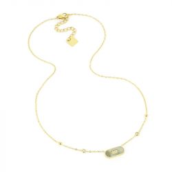 Collier femme zag victoire gris acier doré sns16579-01gry - colliers-femme - edora - 0