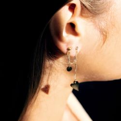 Boucles d’oreilles or, argent, fantaisie & diamant - matières (23) - boucles-d-oreilles-femme - edora - 2