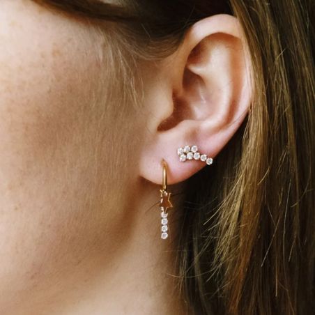 Boucles d’oreilles acier inoxydable: puces & créoles en acier - boucles-d-oreilles-femme - edora - 2
