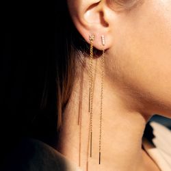 Boucles d’oreilles acier: boucles d’oreilles argentées, dorées (9) - boucles-d-oreilles-femme - edora - 2