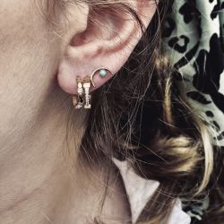 Boucles d'oreilles femme zag alexa acier doré - boucles-d-oreilles-femme - edora - 1