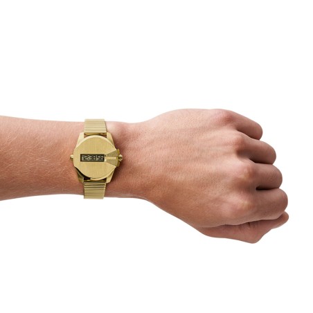Montre homme diesel baby chief acier doré – montres homme