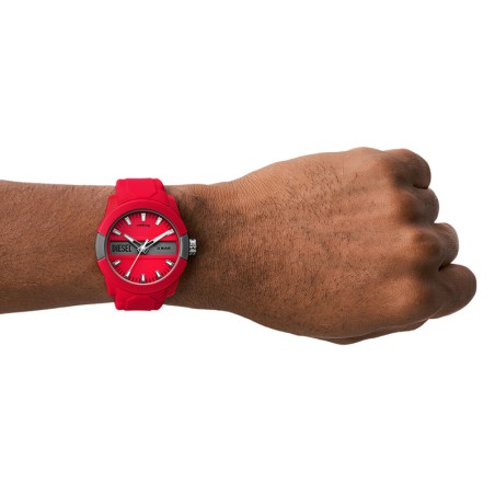 Montre homme diesel double up silicone rouge – montres homme