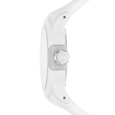Montre homme diesel double up silicone blanc – montres homme