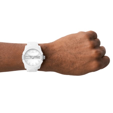 Montre homme diesel double up silicone blanc – montres homme