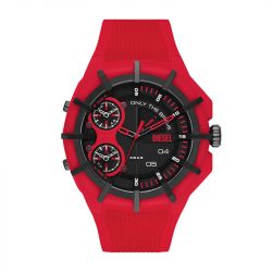 Montre homme diesel framed silicone rouge - montres-homme - edora - 2