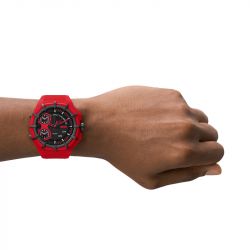 Montre homme diesel framed silicone rouge - montres-homme - edora - 3