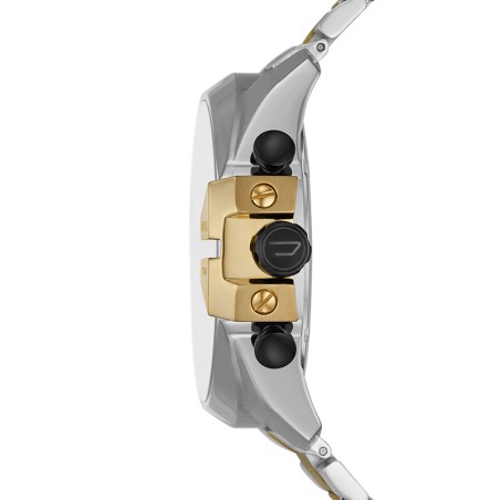 Montre homme diesel chronographe mega chief acier argenté et doré – montres homme