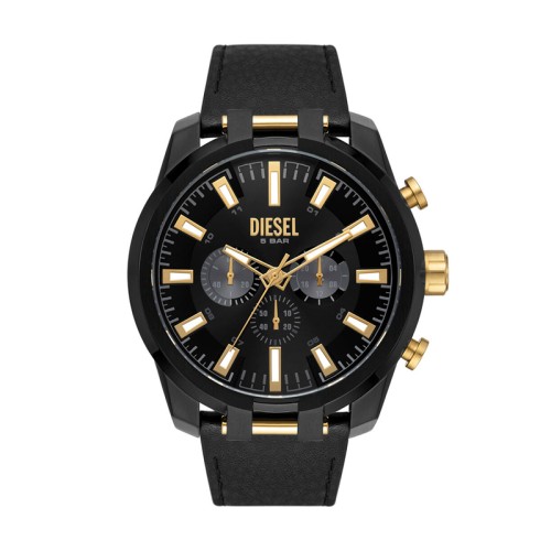 Montre Homme DIESEL CHRONOGRAPHE SPLIT Cuir Noir
