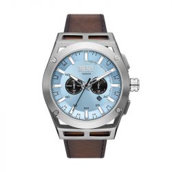 Montre homme diesel chronographe timeframe cuir brun - montres-homme - edora - 2